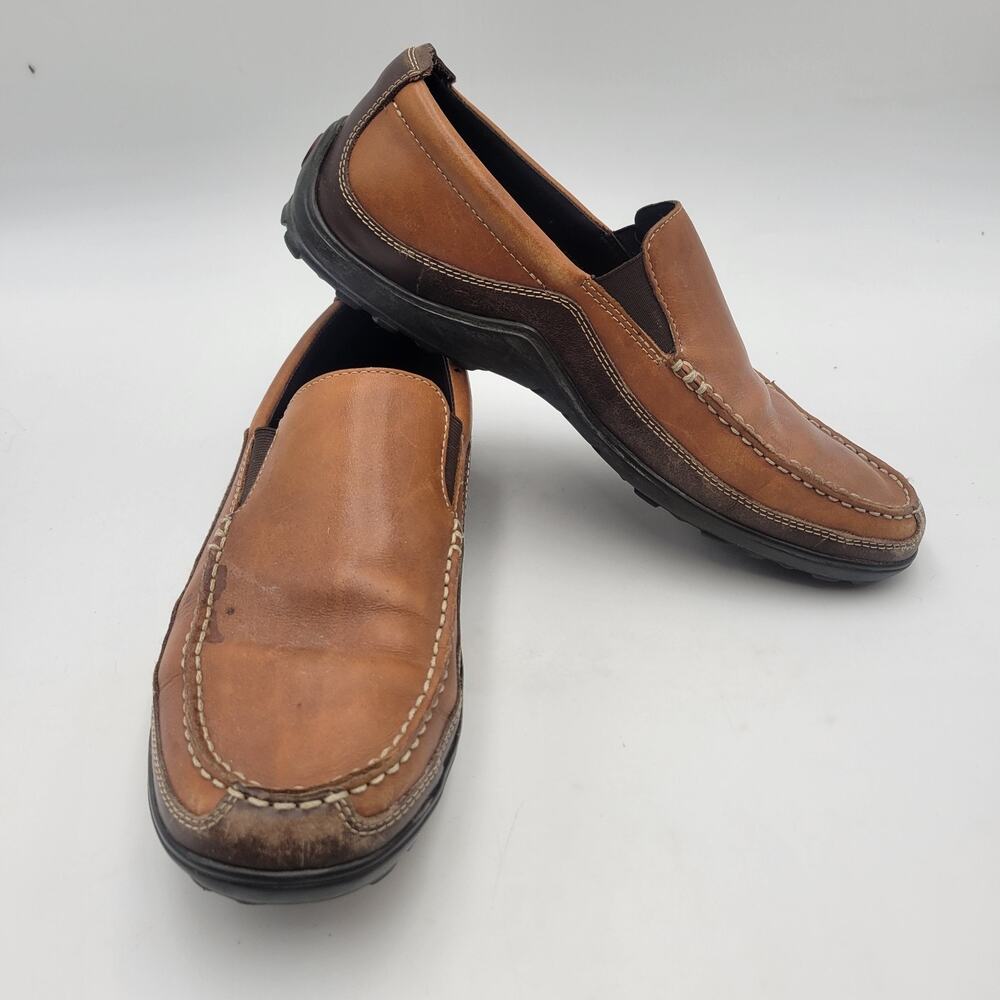 Cole Haan Driving Loafers Camel/Brown Leather Round Toe Slip On Shoes Size 9.5M